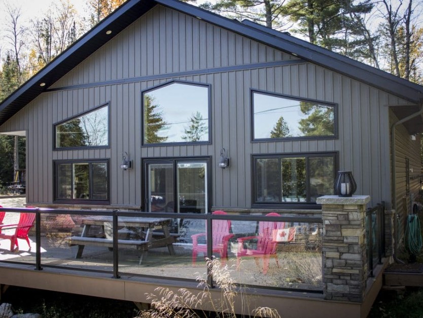 Hometech Contour Series high efficiency windows installed by authorized dealer Quality Contracting in Verner Ontario.